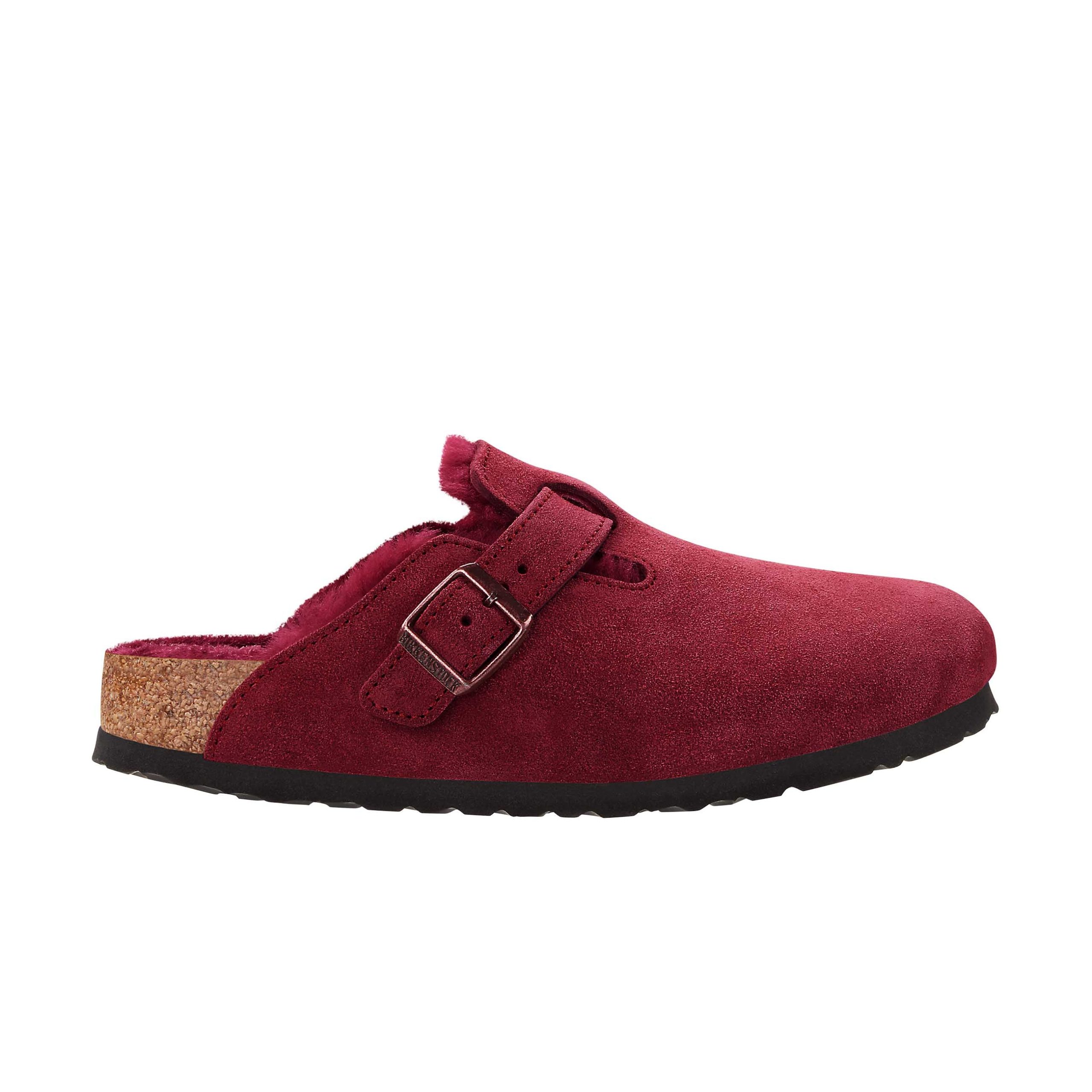 Boston Maroon Suede Leather/Shearling - Image 2