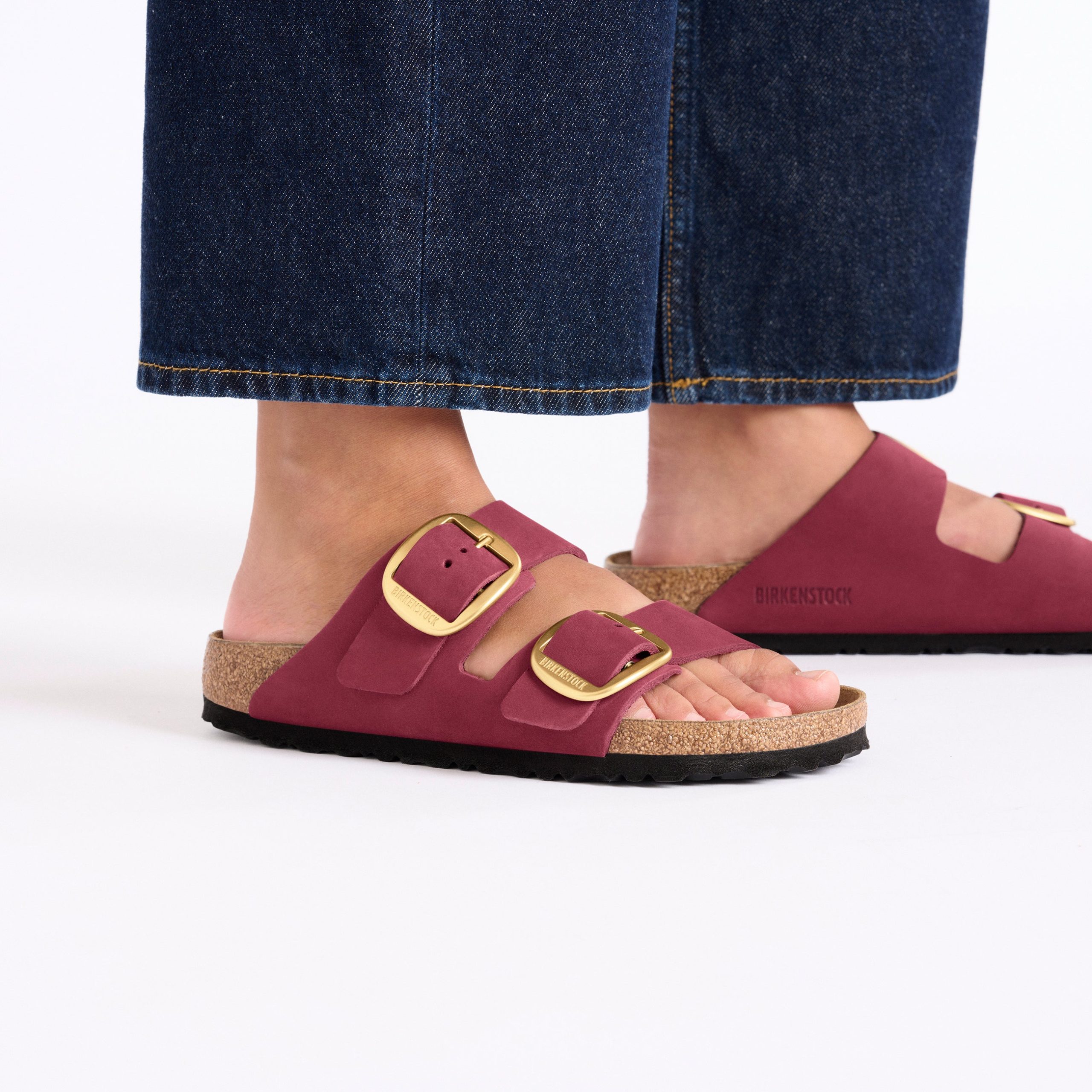 Arizona Big Buckle Berry Crush Nubuck Leather - Image 5