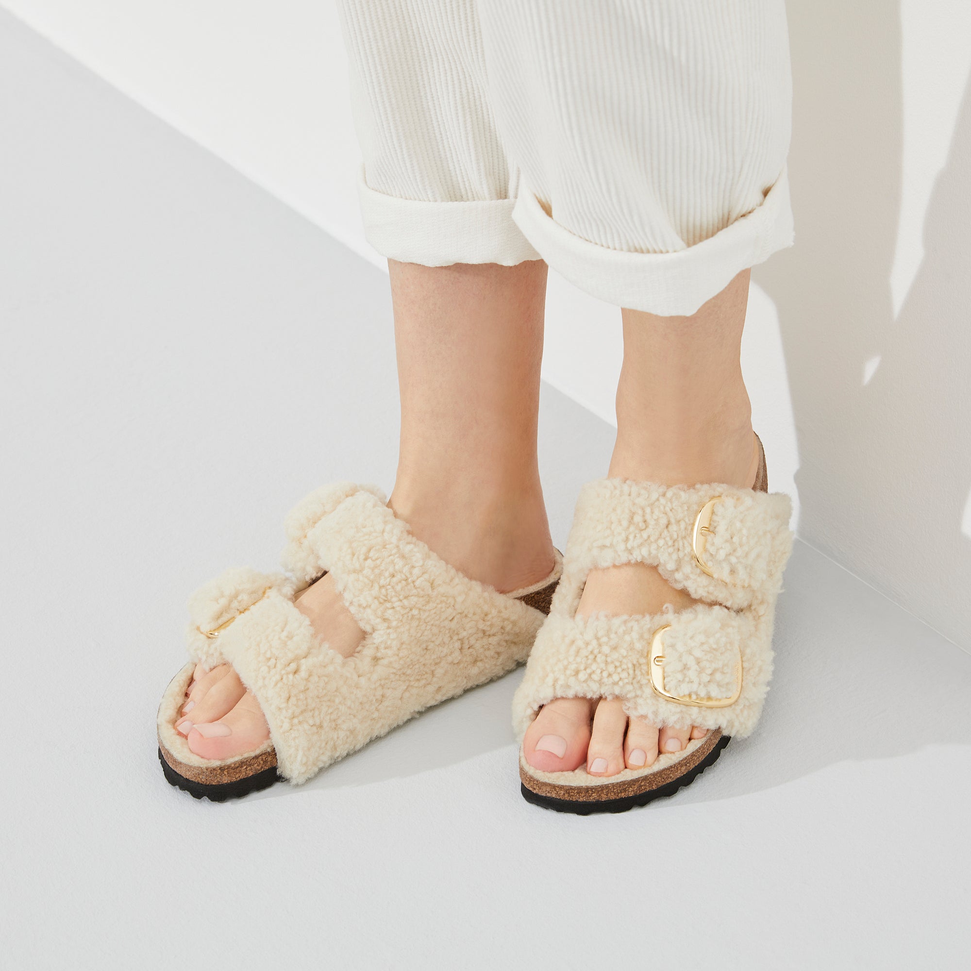 Arizona Big Buckle Shearling Eggshell Teddy Shearling - Image 6