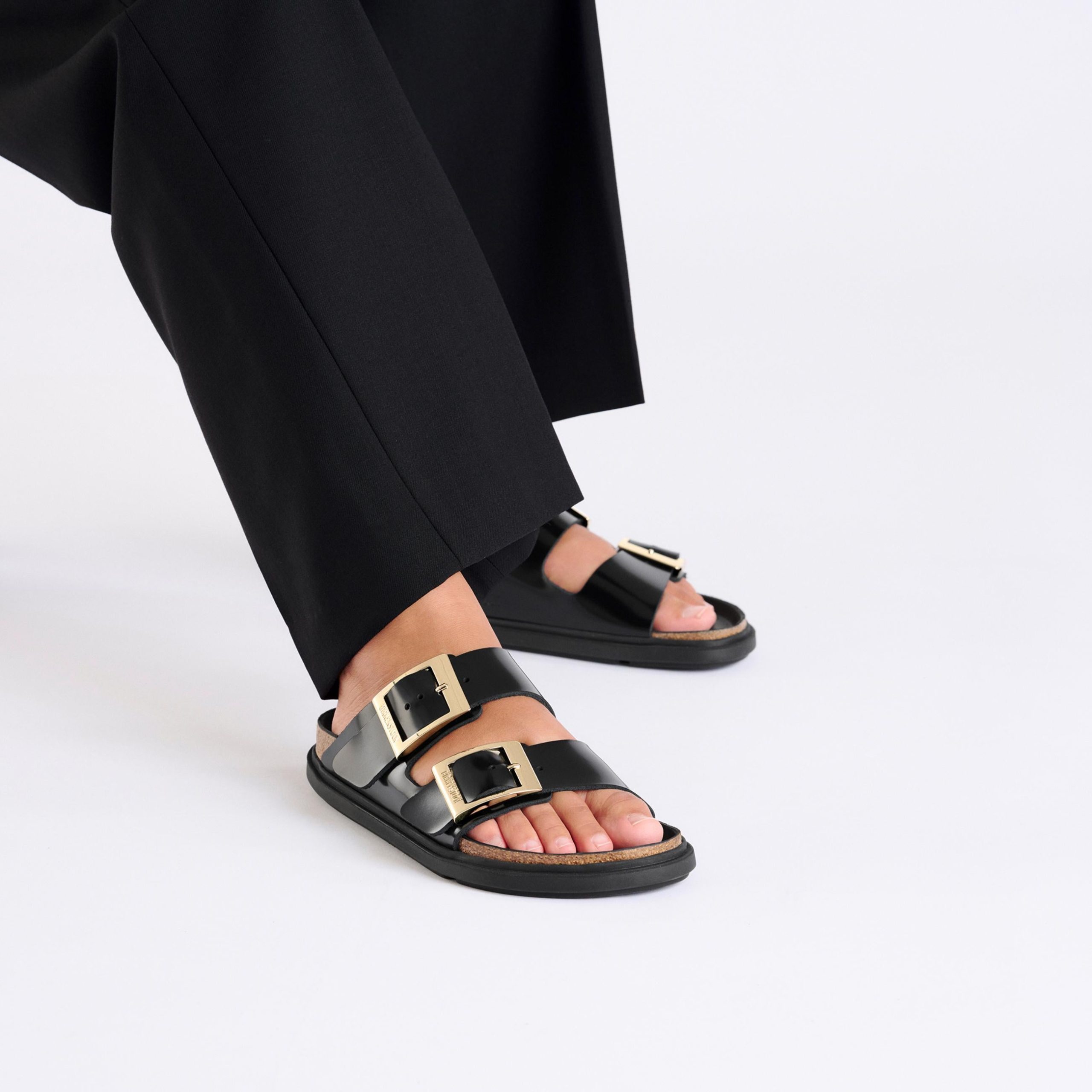Arizona Droplet Buckle High Shine Black Natural Leather Patent - Image 5