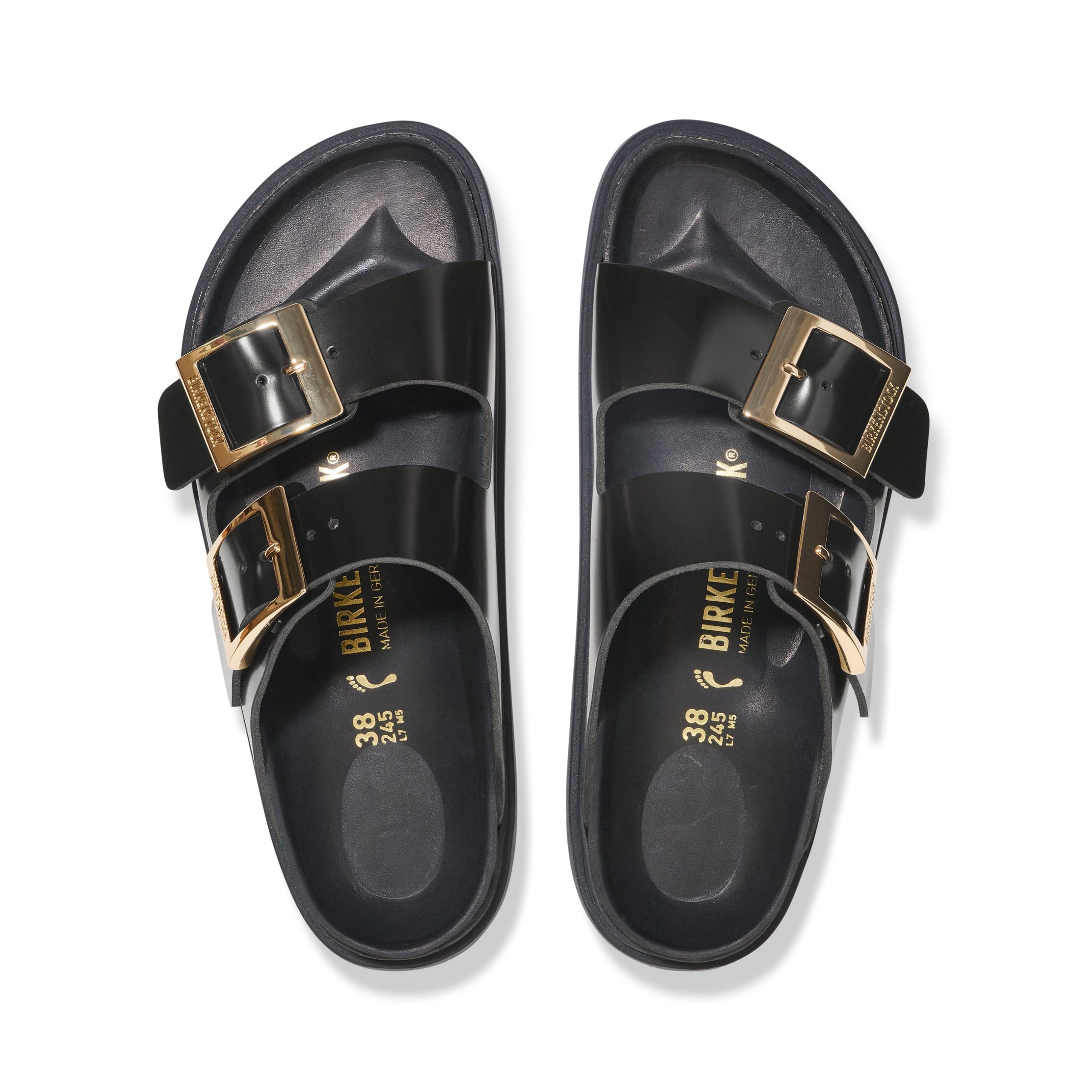 Arizona Droplet Buckle High Shine Black Natural Leather Patent - Image 3