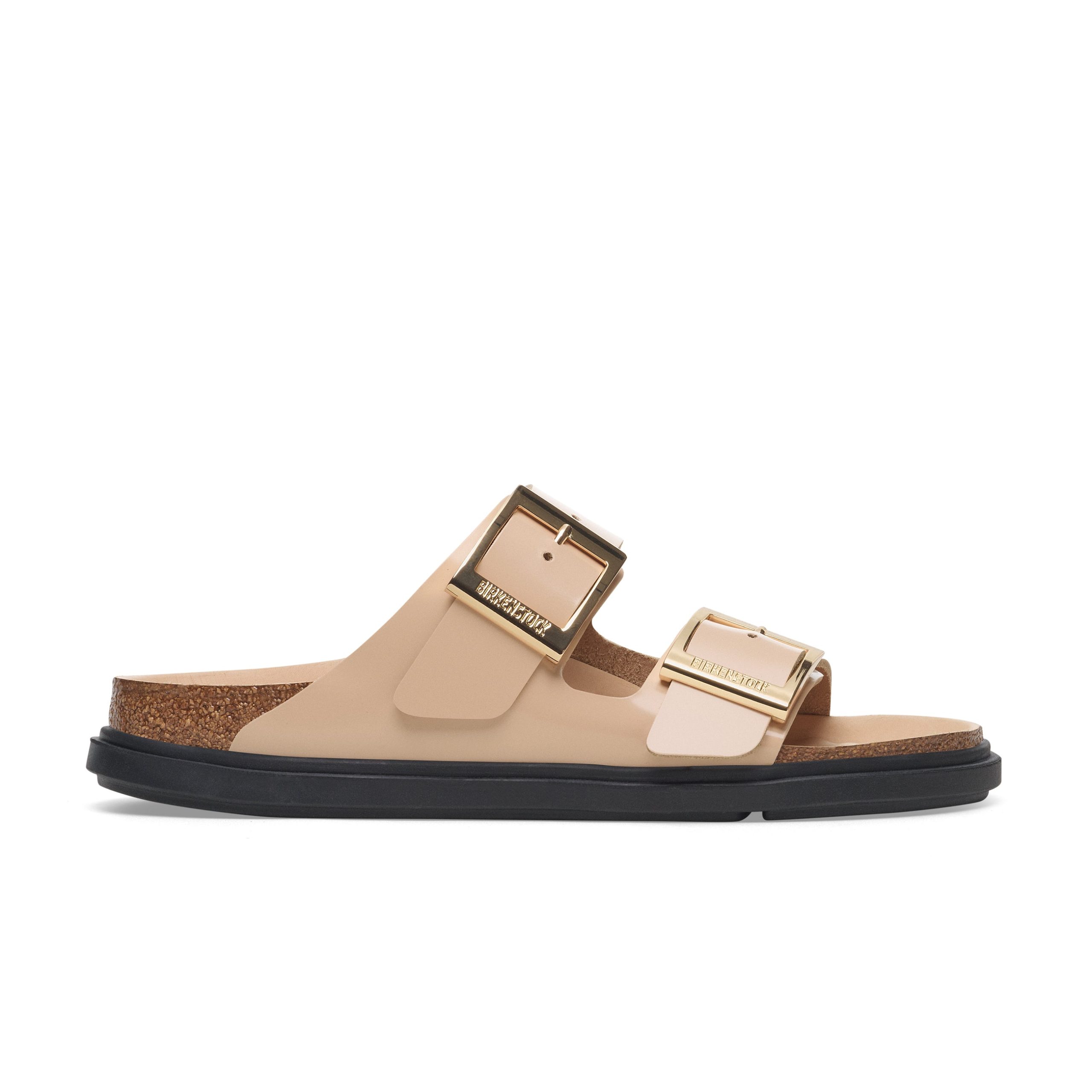 Arizona Droplet Buckle High Shine New Beige Natural Leather Patent - Image 2