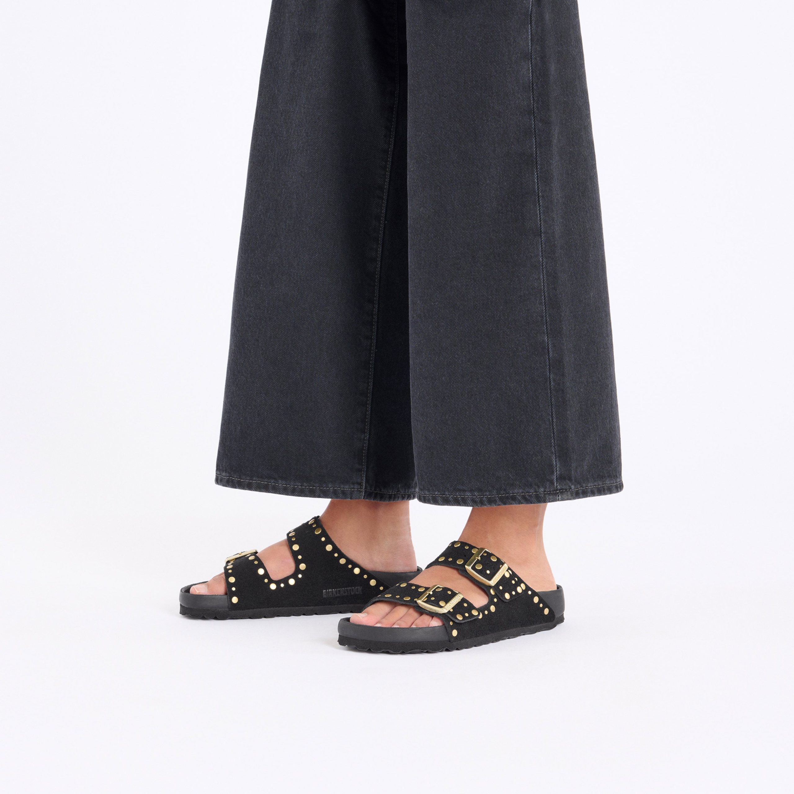 Arizona Exquisite Rivets Black Suede Leather - Image 4