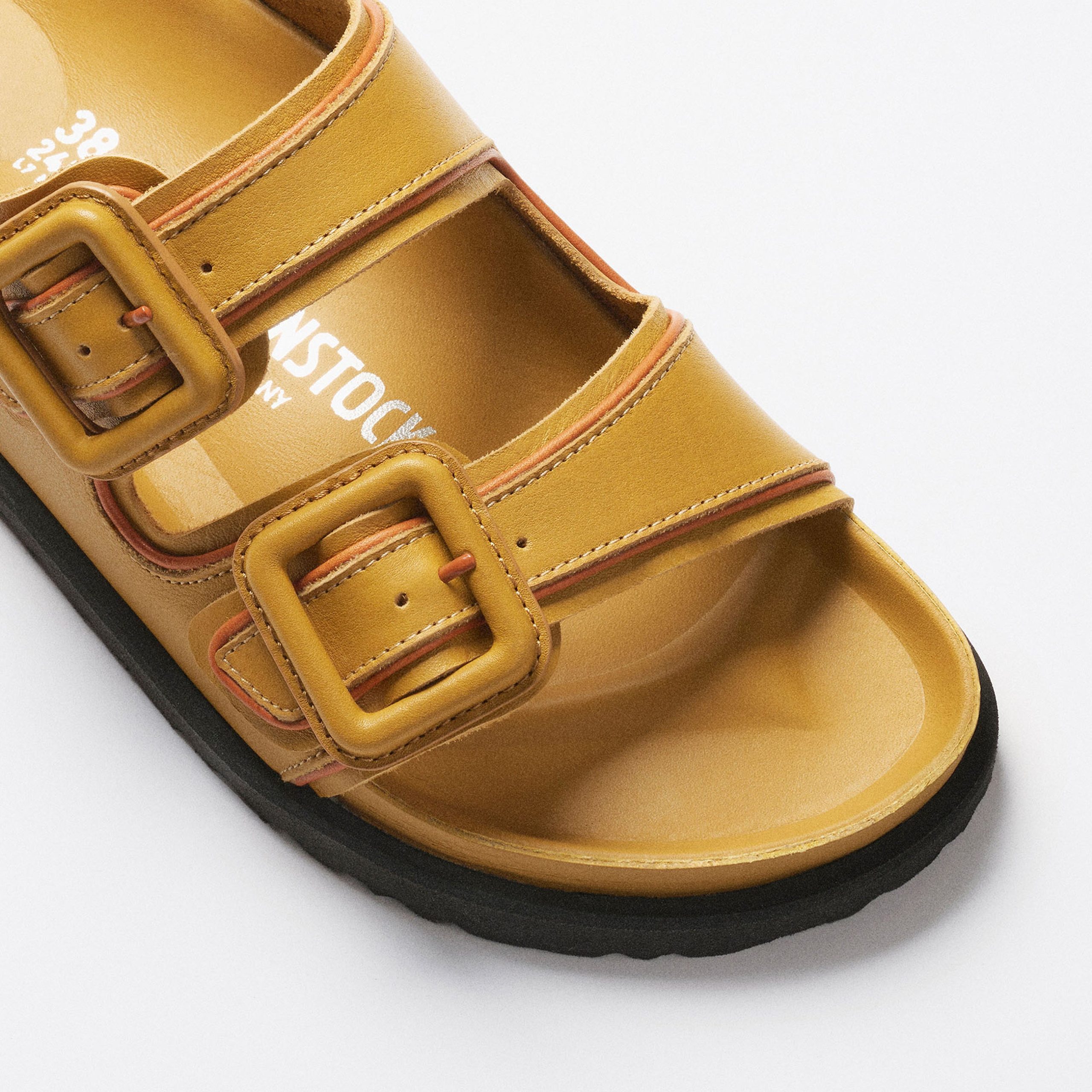 Arizona Leather Buckle Exquisite Mustard Brown Nappa Leather - Image 2