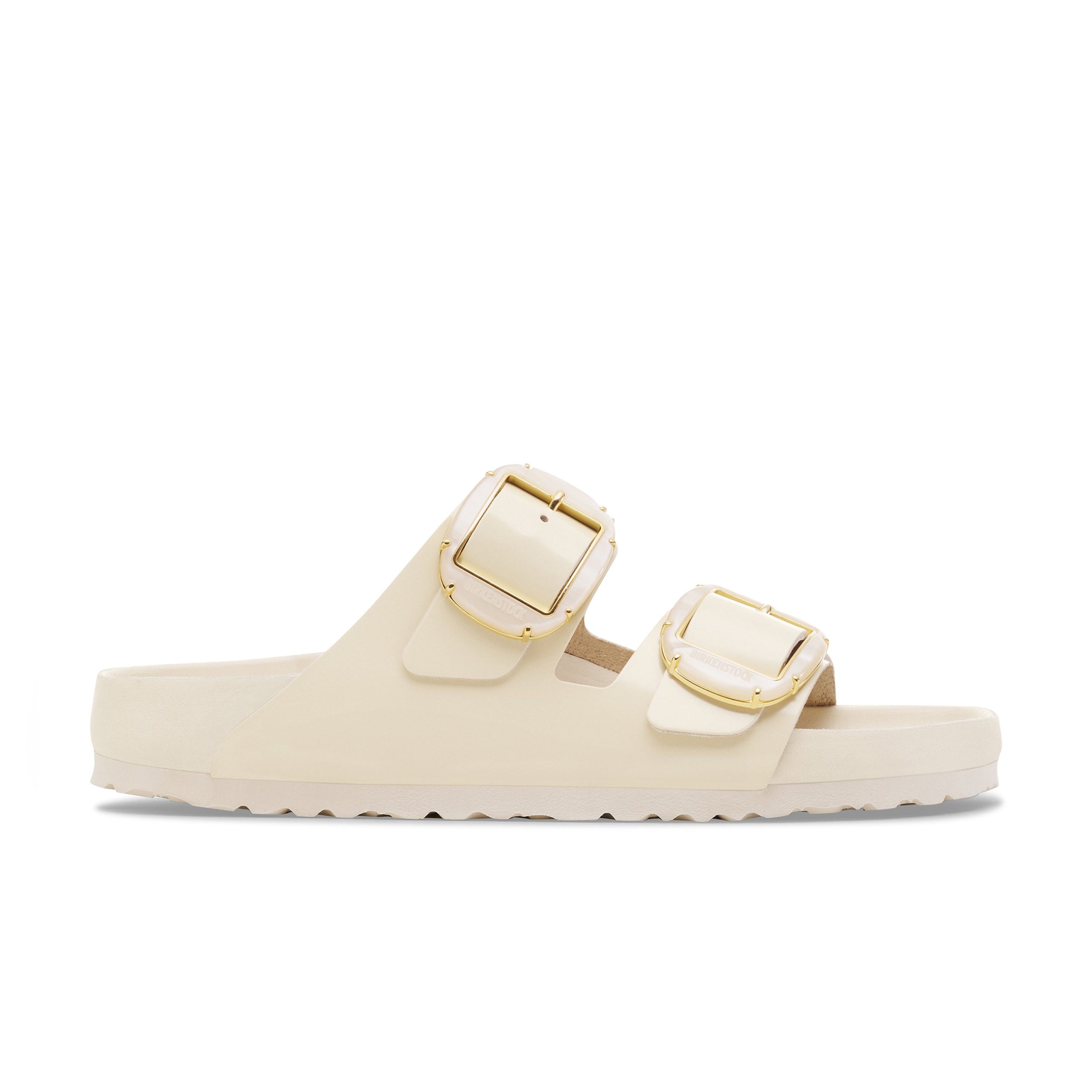 Arizona Pearl Big Buckle High Shine Ecru Natural Leather Patent - Image 2