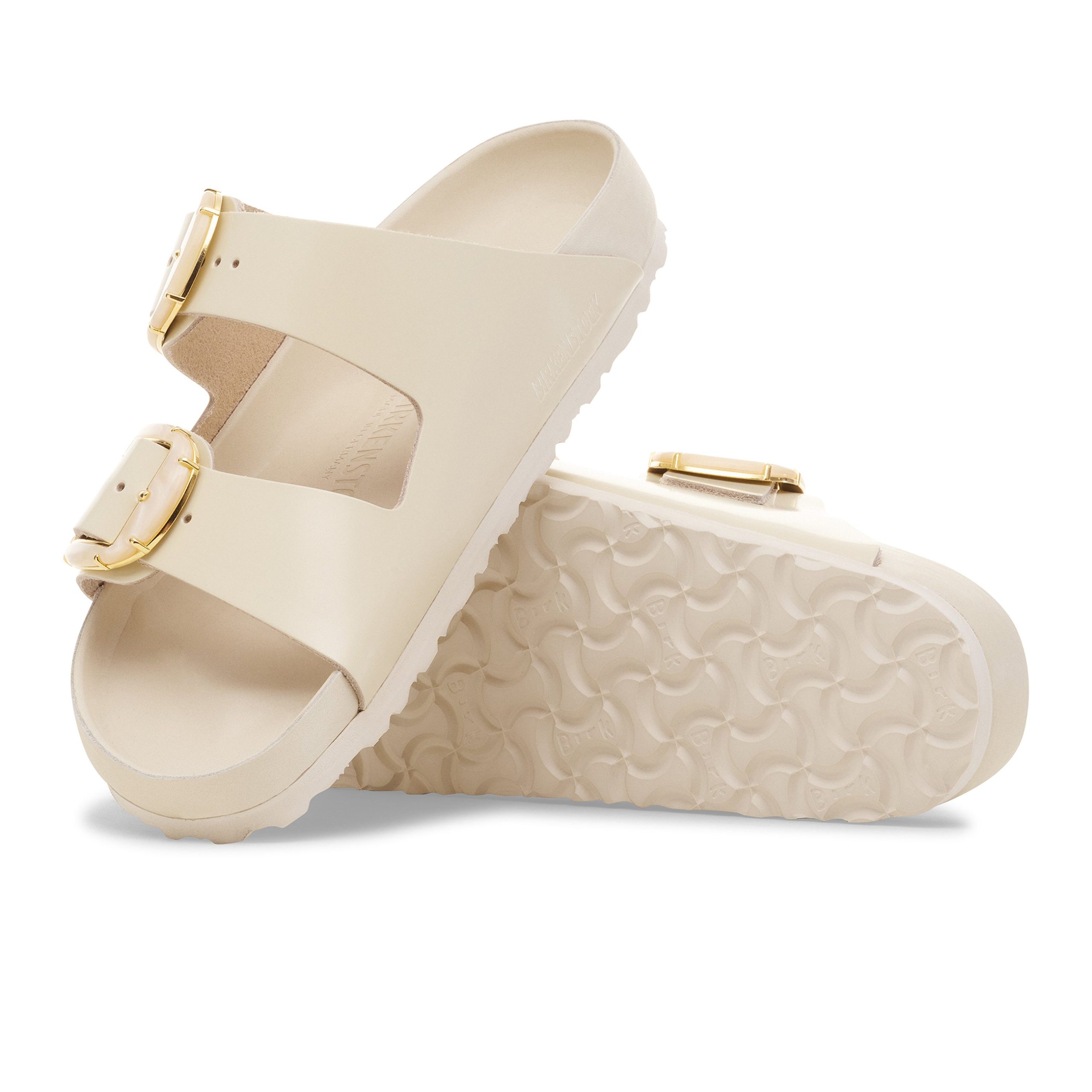 Arizona Pearl Big Buckle High Shine Ecru Natural Leather Patent - Image 4