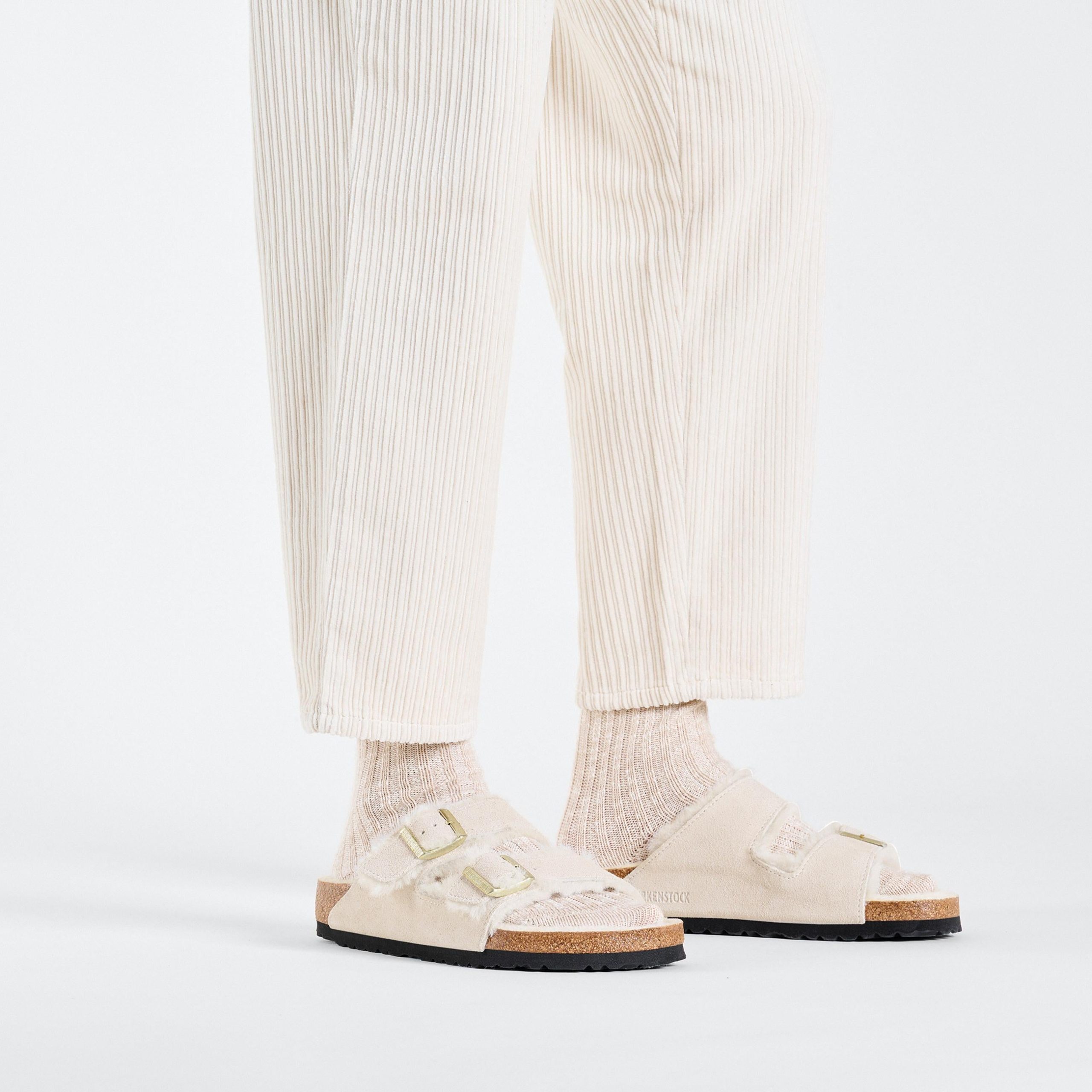 Arizona Shearling Antique White Suede Leather/Shearling - Image 4