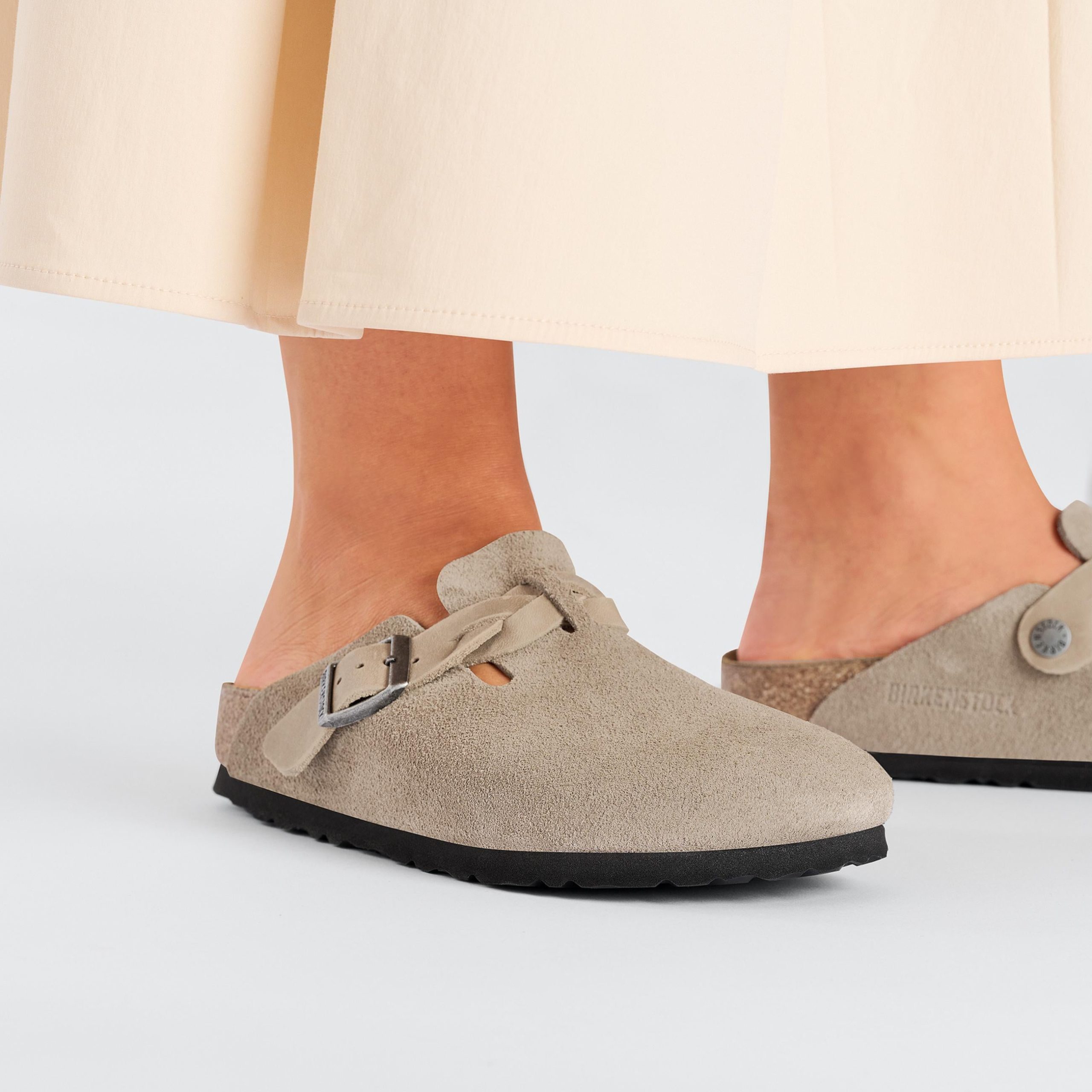 Boston Braided Taupe Suede Leather - Image 6