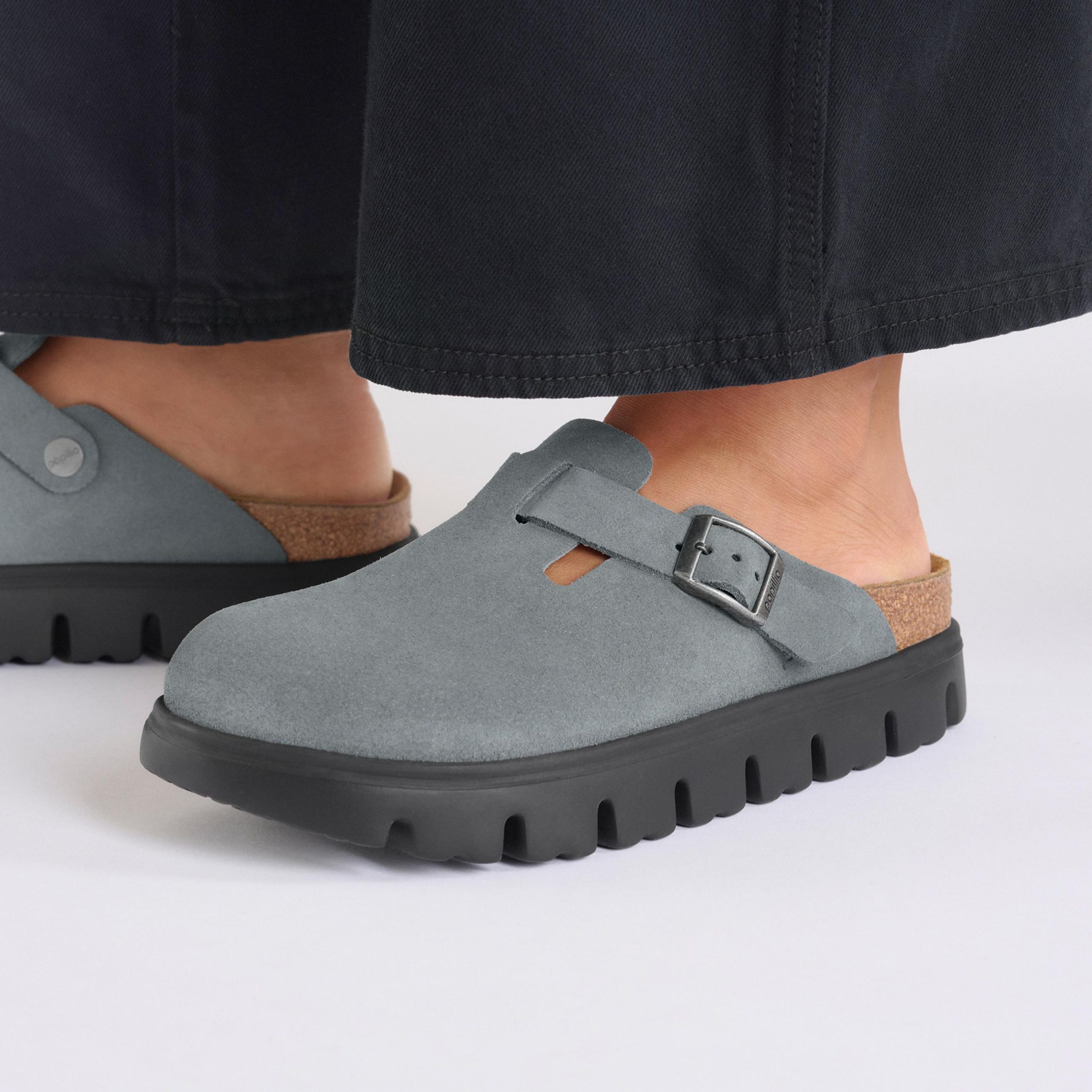 Boston Chunky Basalt Grey Suede Leather - Image 5