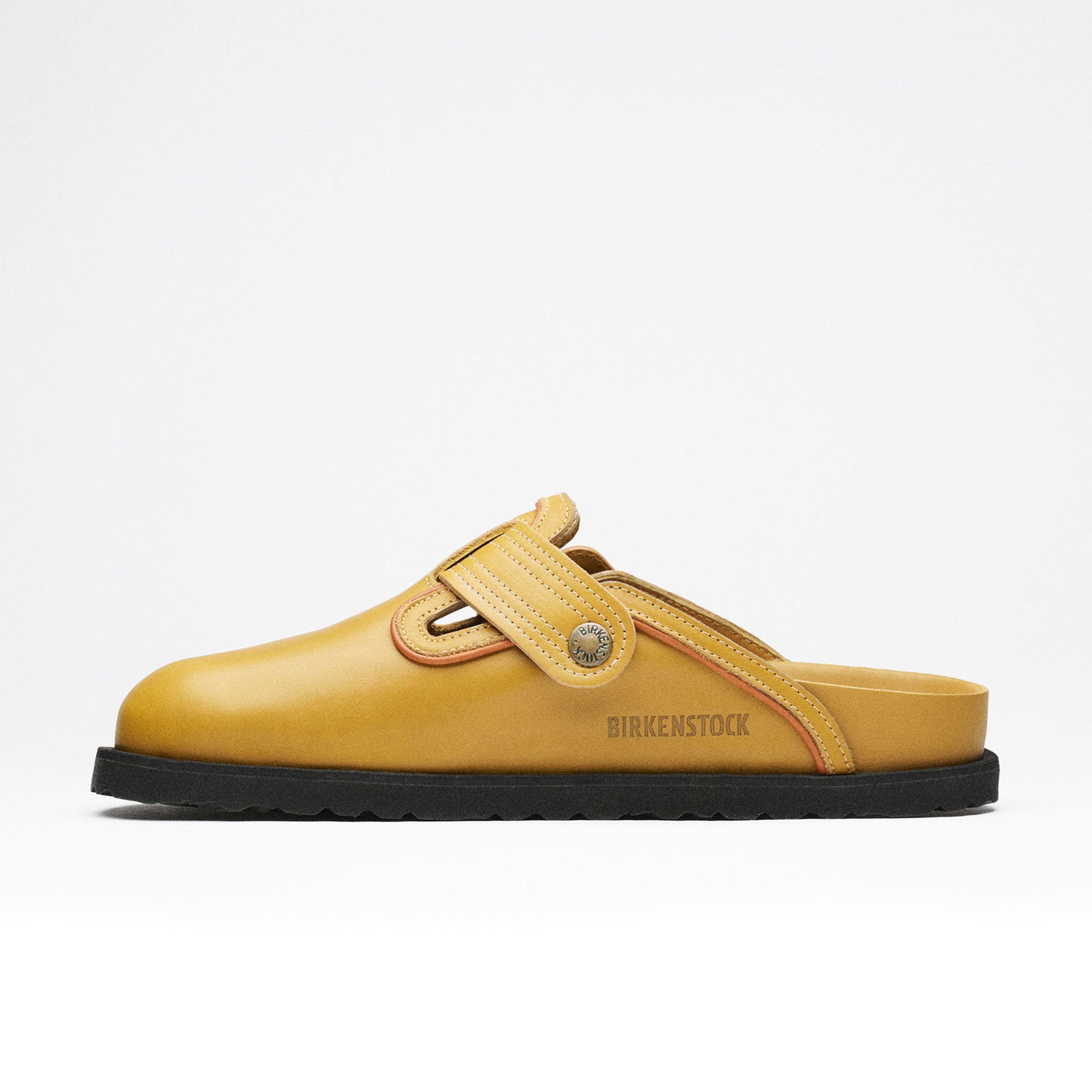 Boston Leather Buckle Exquisite Mustard Brown Nappa Leather - Image 4