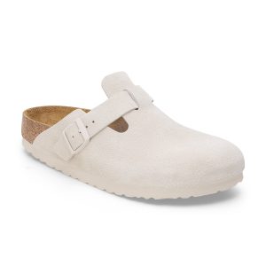 Boston SFB Antique White Suede Leather
