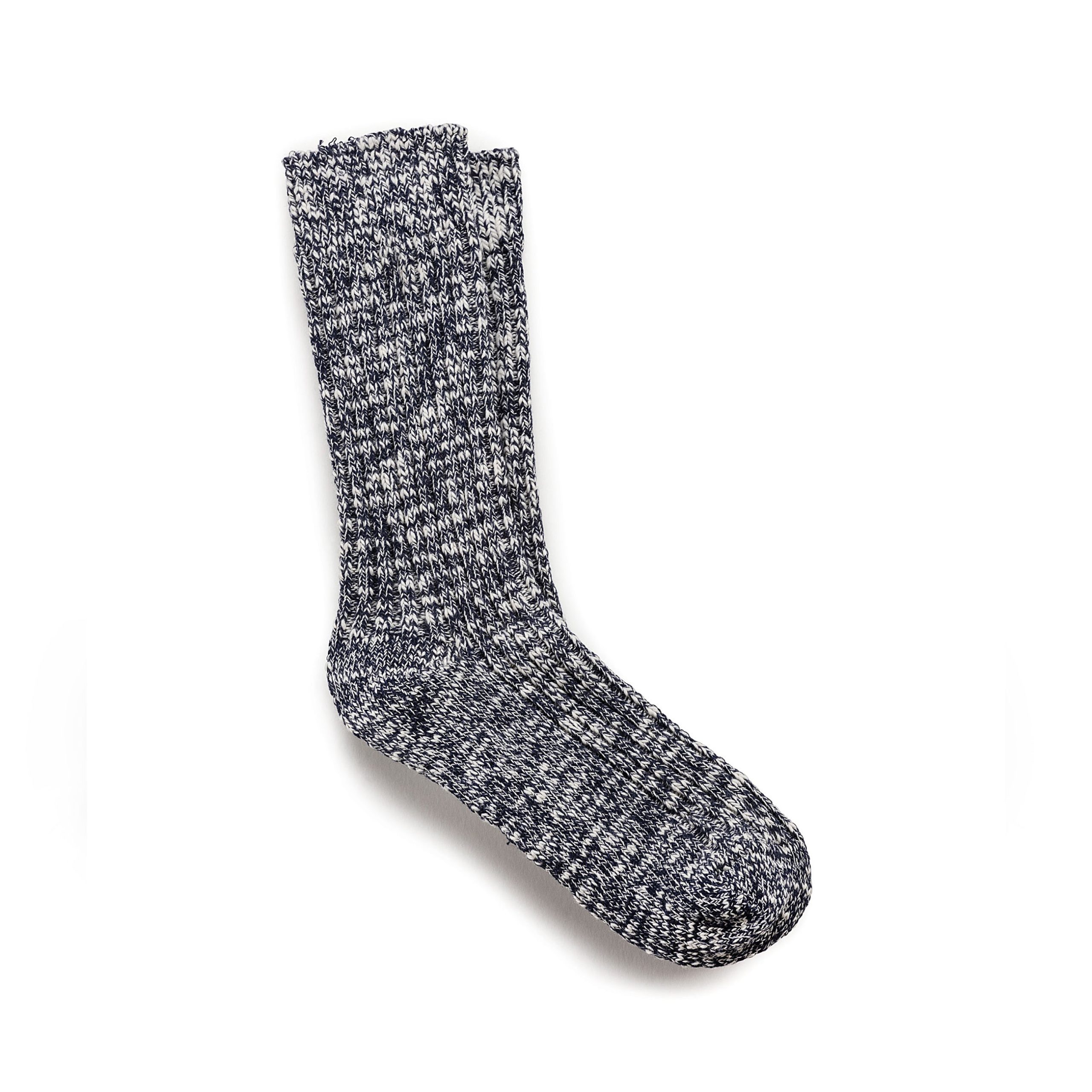 Cotton Slub Socks Blue White - Image 2