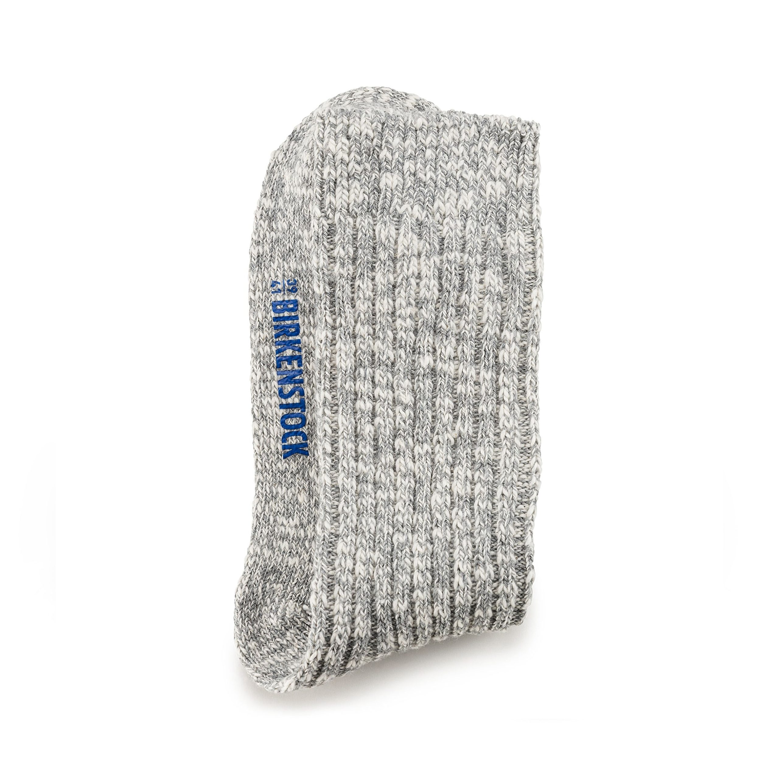 Cotton Slub Sock Grey White - Image 3