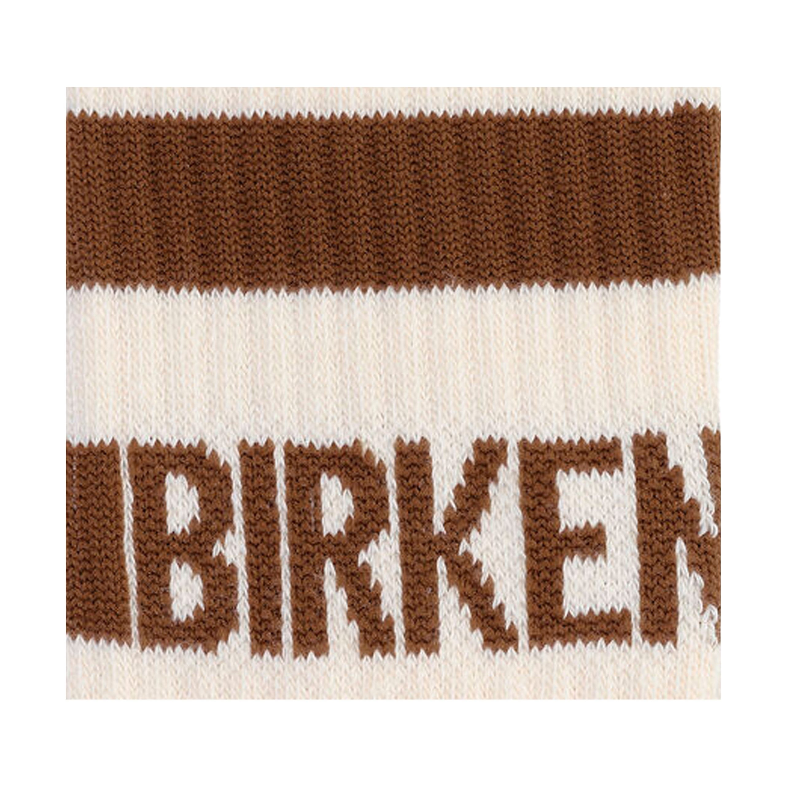 Cotton Crew Stripe Socks Eggshell/Mink - Image 3