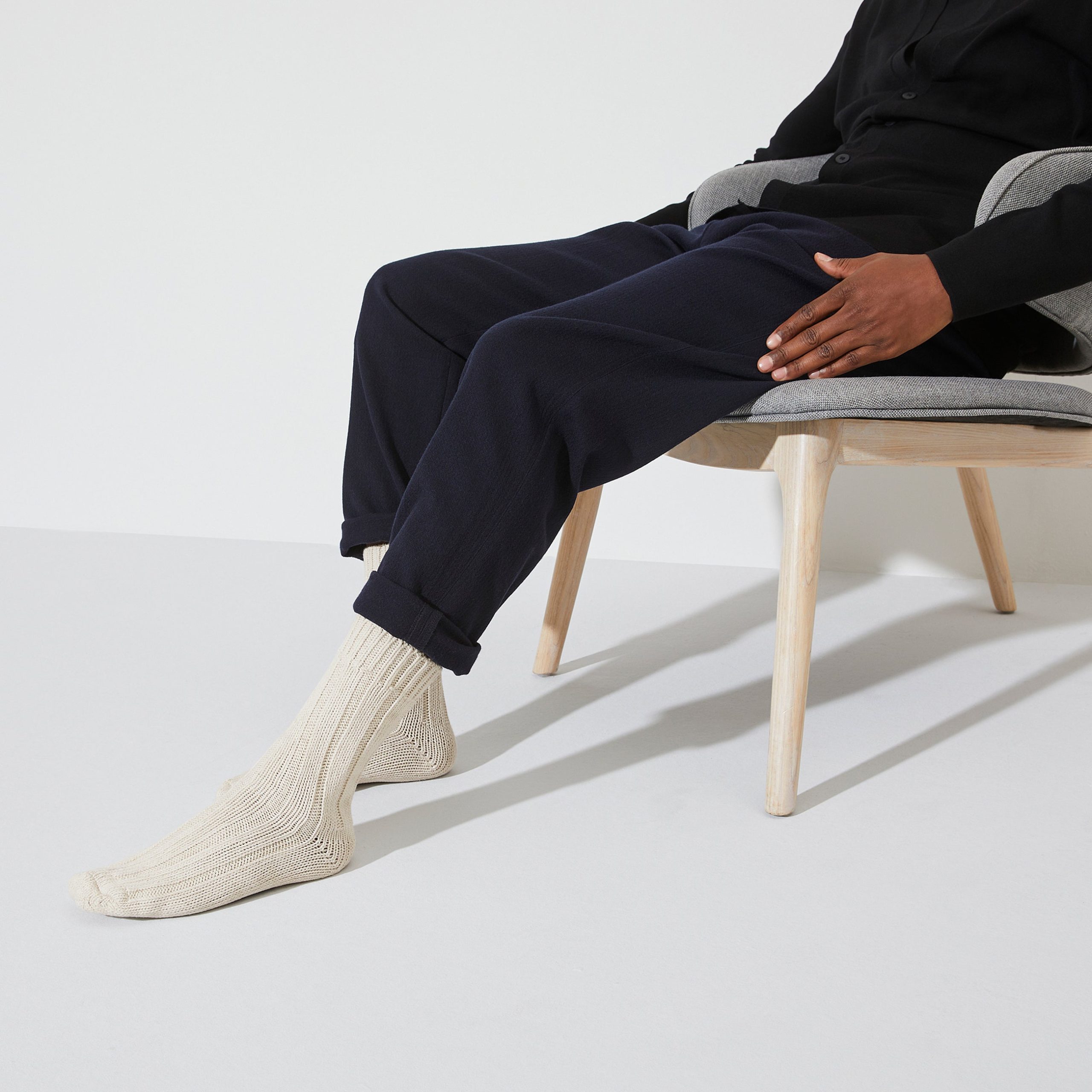 Cotton Twist Mens Socks Off White - Image 4
