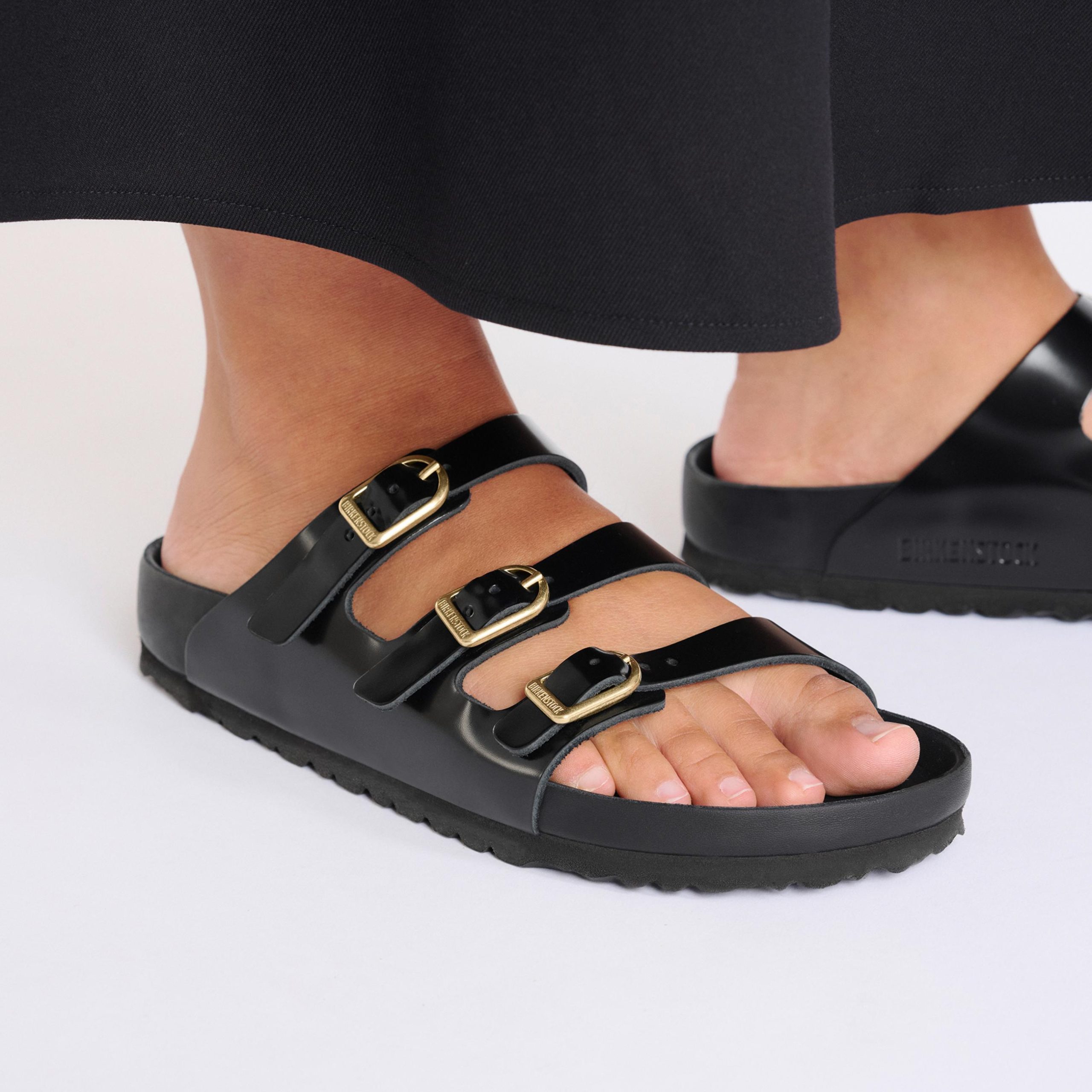 Florida D-Buckle Exquisite High Shine Black Natural Leather Patent - Image 5