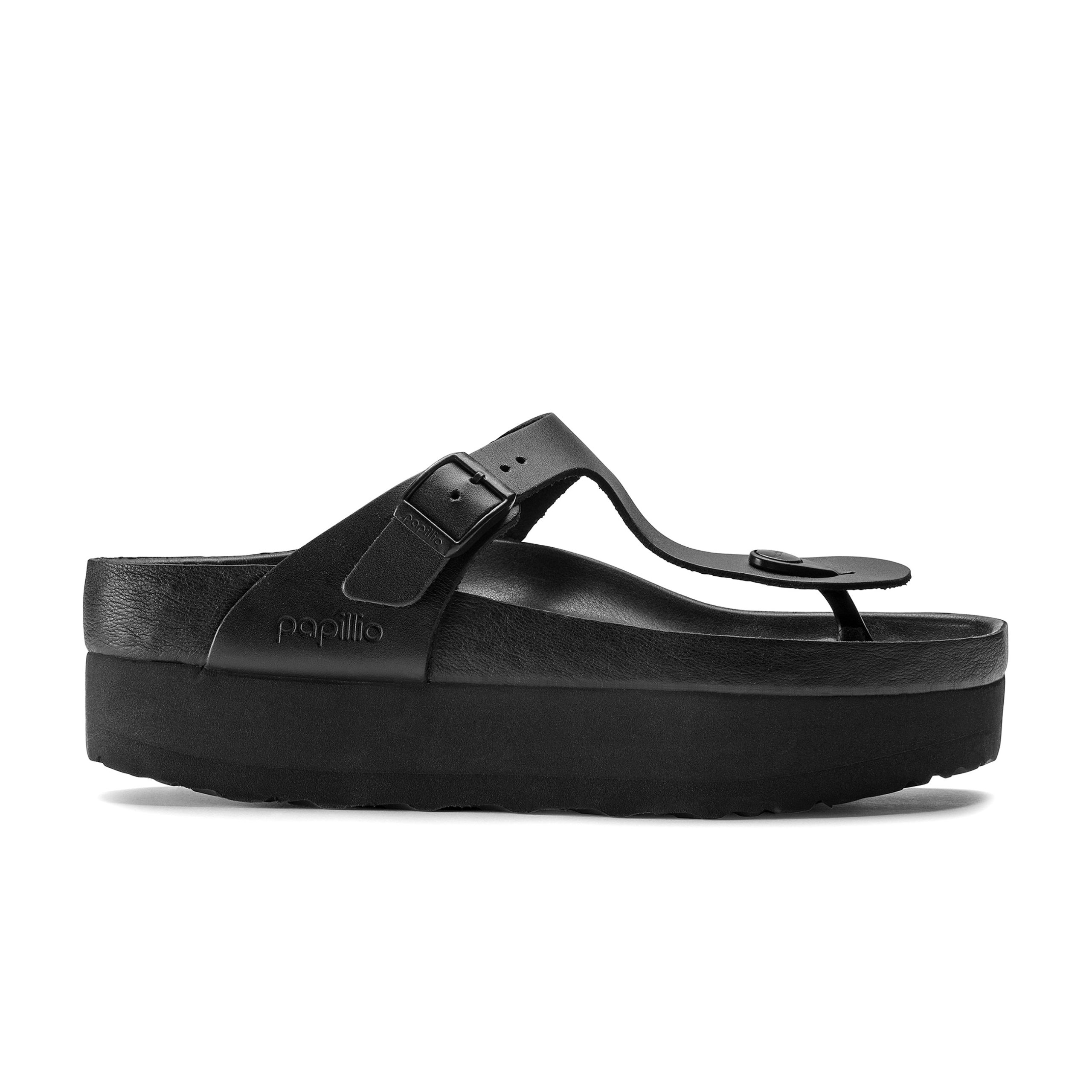 Gizeh Exquisite Platform Black Natural Leather - Image 2