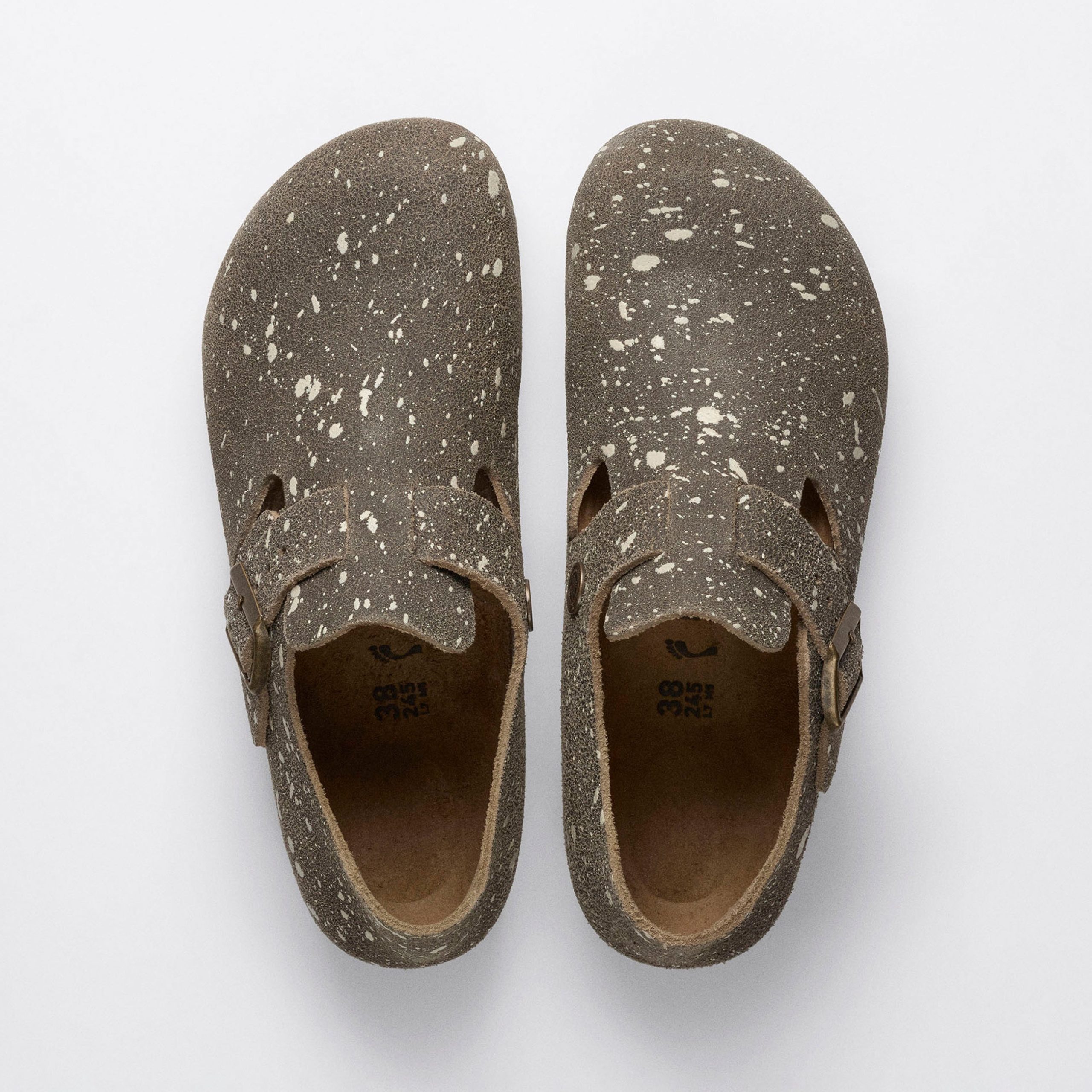 London The Artist Taupe Splash Suede Leather