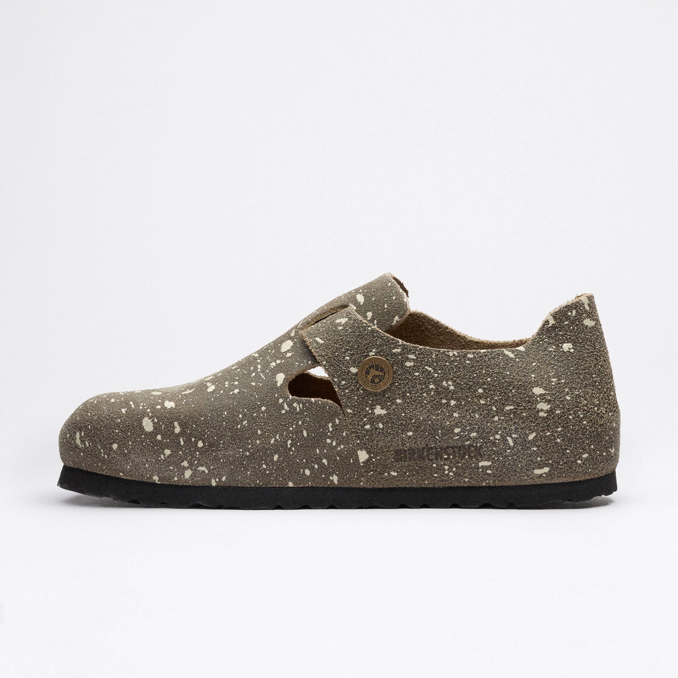 London The Artist Taupe Splash Suede Leather - Image 4