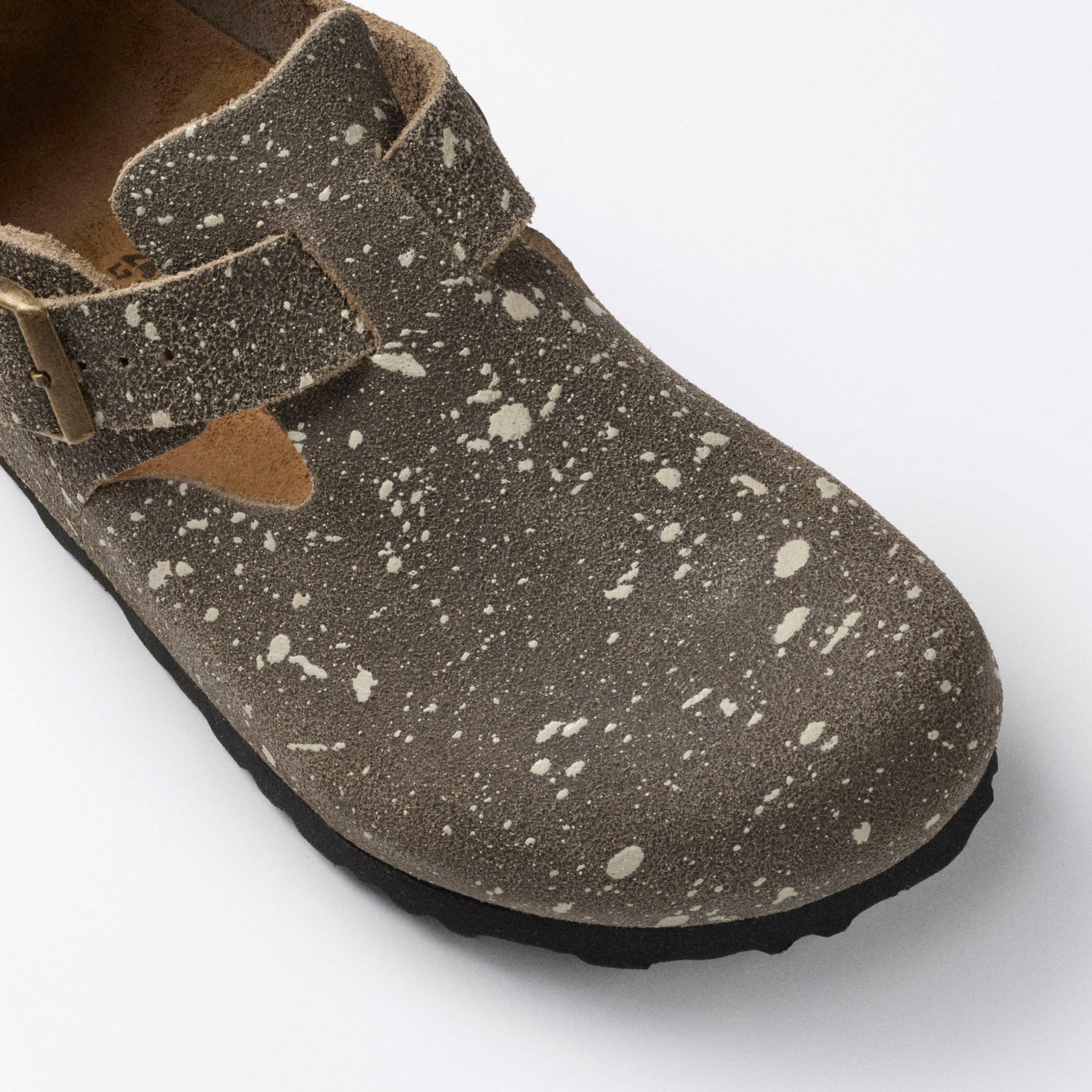 London The Artist Taupe Splash Suede Leather - Image 2