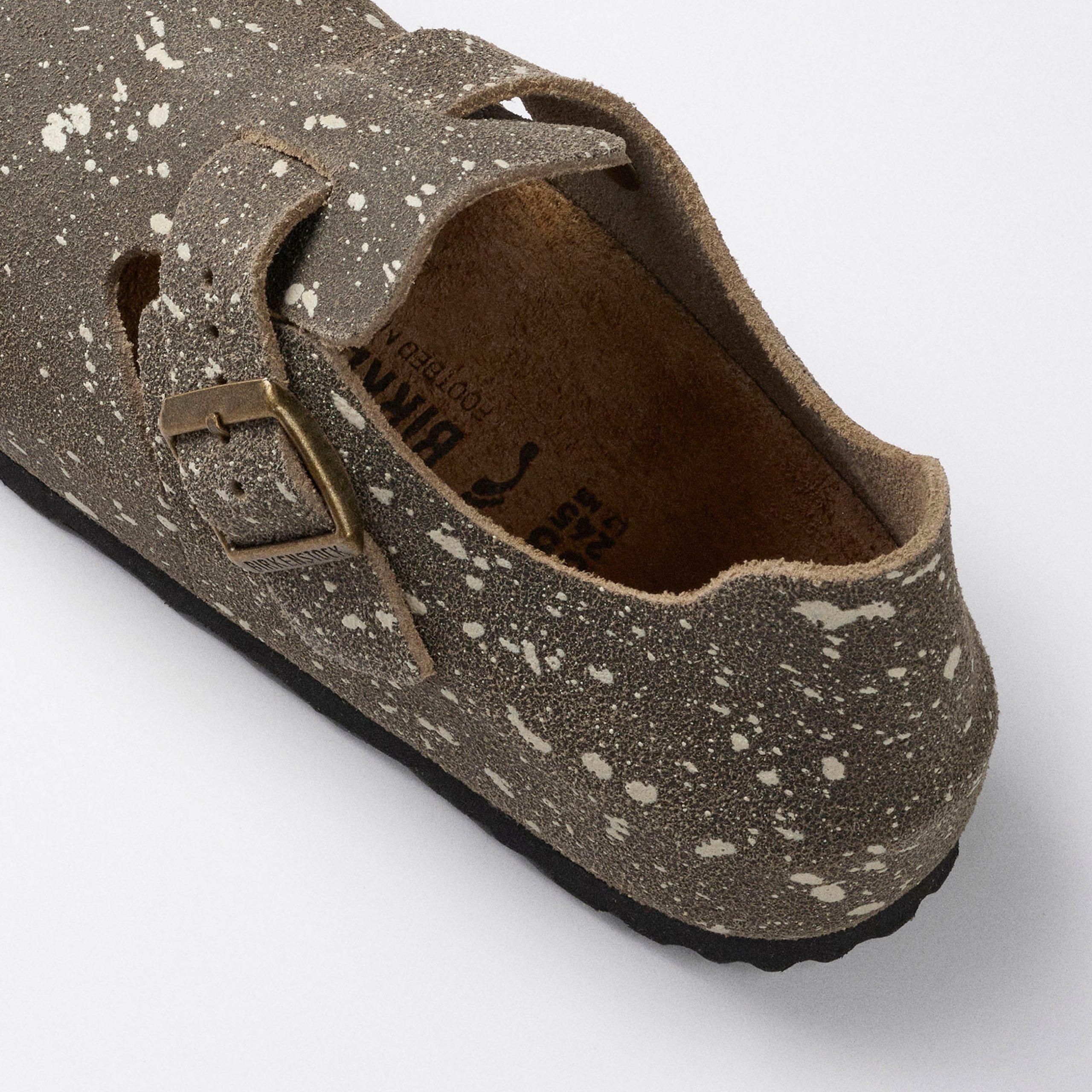 London The Artist Taupe Splash Suede Leather - Image 5
