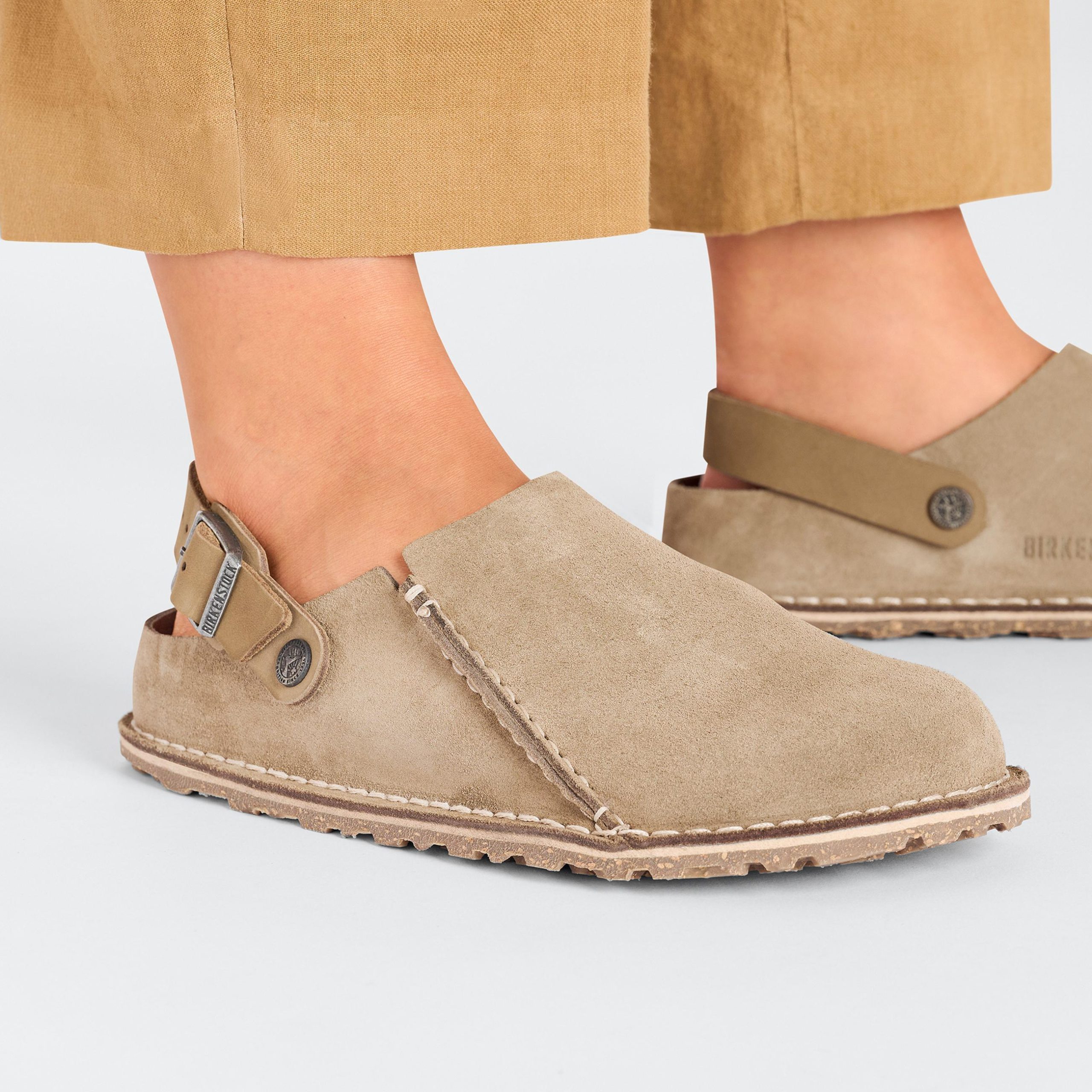 Lutry Grey Taupe Suede Leather - Image 6