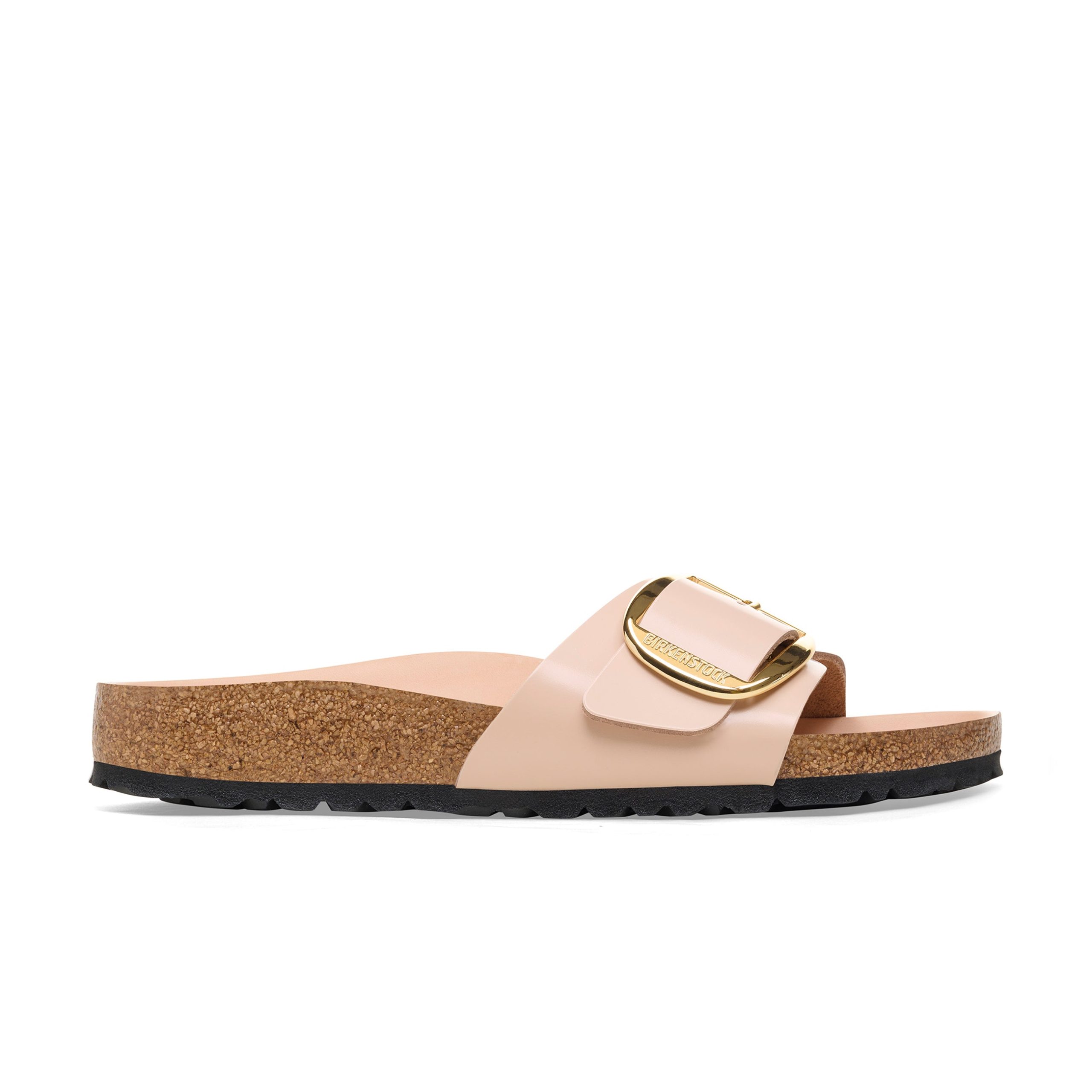 Madrid Big Buckle High Shine New Beige Natural Leather Patent - Image 2