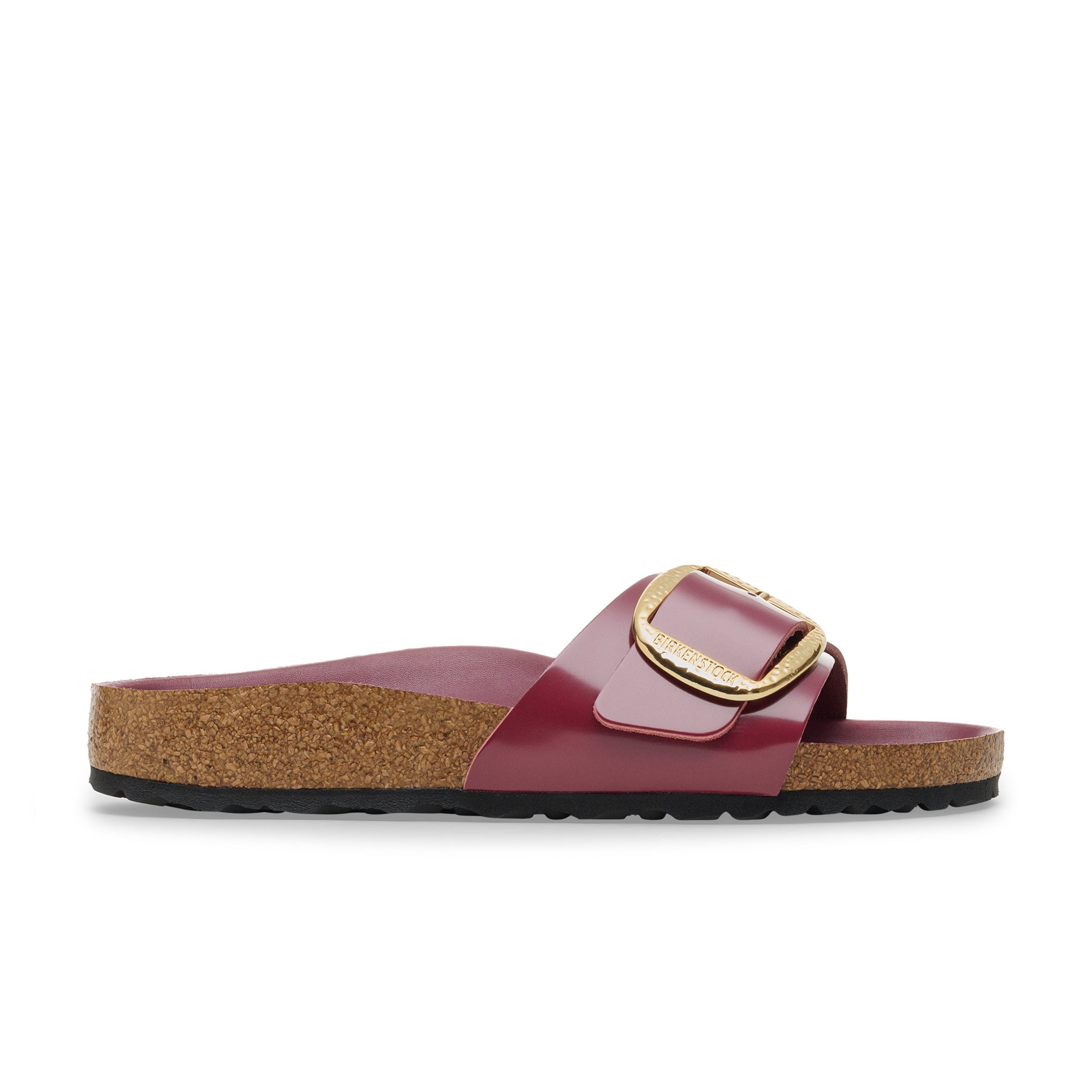 Madrid Hammered Big Buckle High Shine Zinfandel Natural Leather Patent - Image 2
