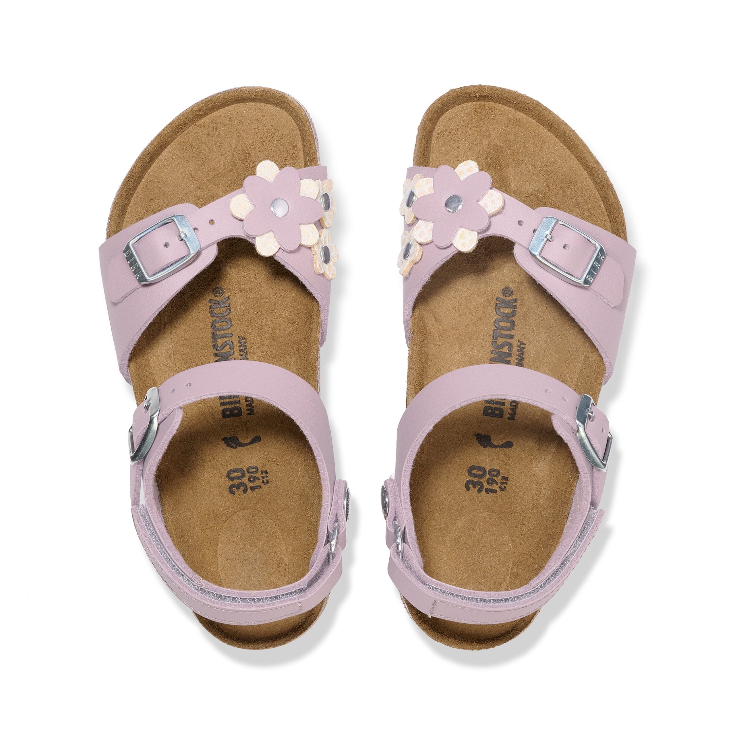 Rio Kids Adjustable Strap Flowers Faded Purple Birko-Flor - Image 3