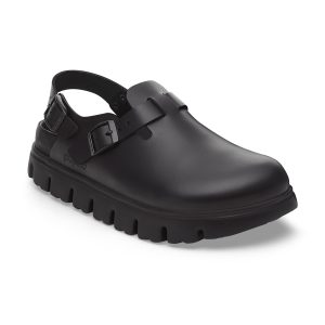 Tokio Chunky Exquisite Black Smooth Leather